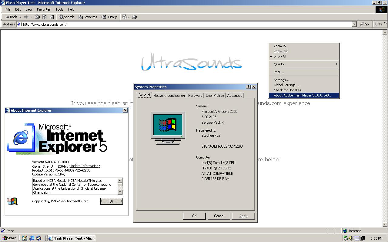 windows 2000 update internet explorer
