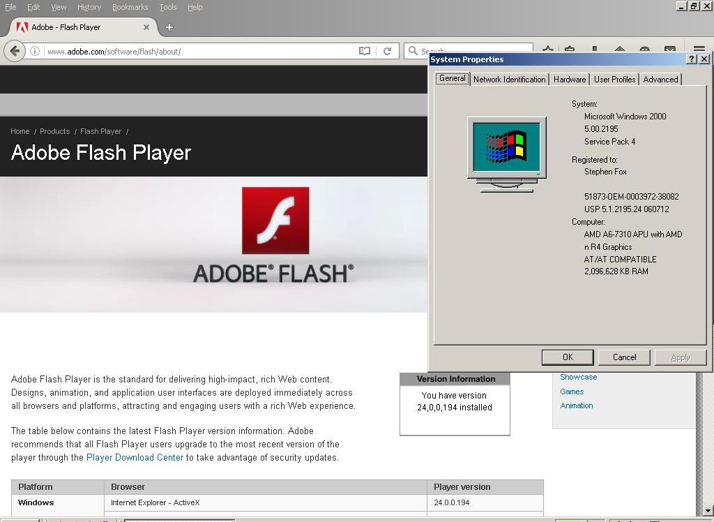 adobe flash player latest version for windows xp sp2