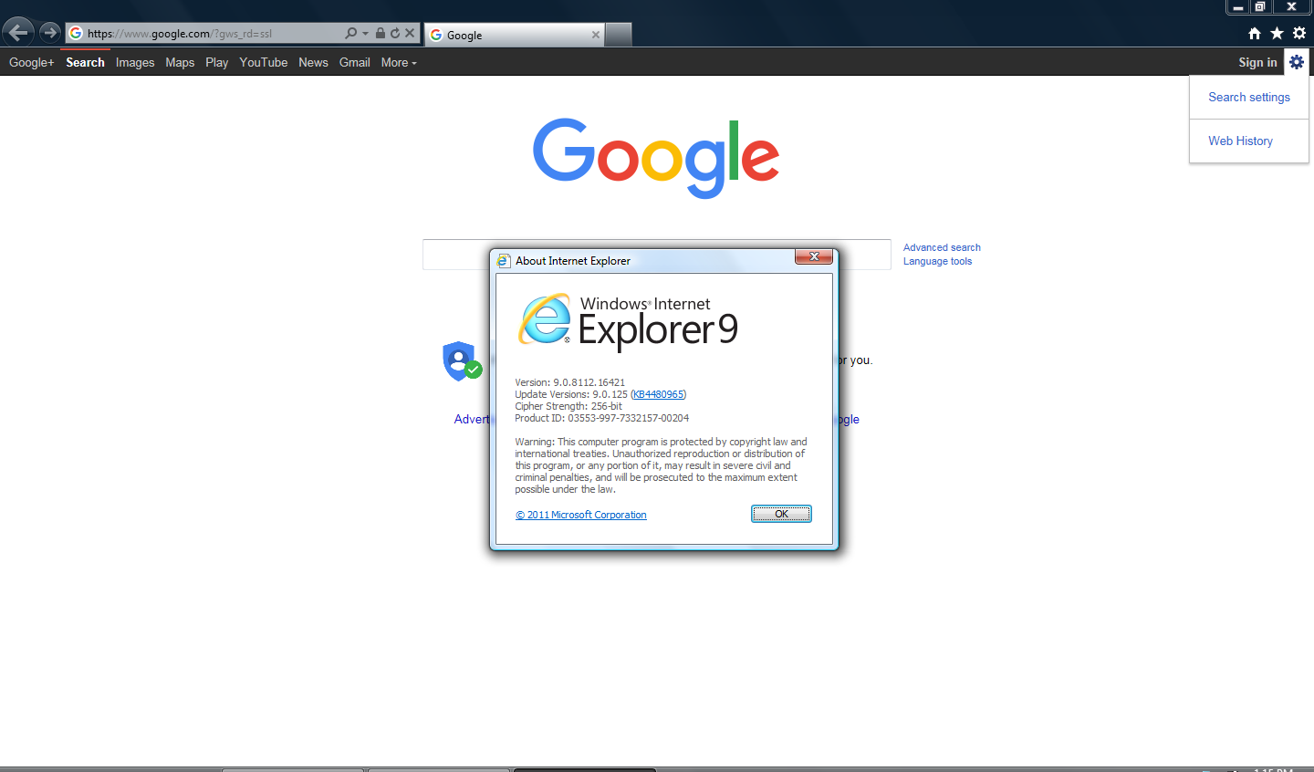 internet explorer 9 logo
