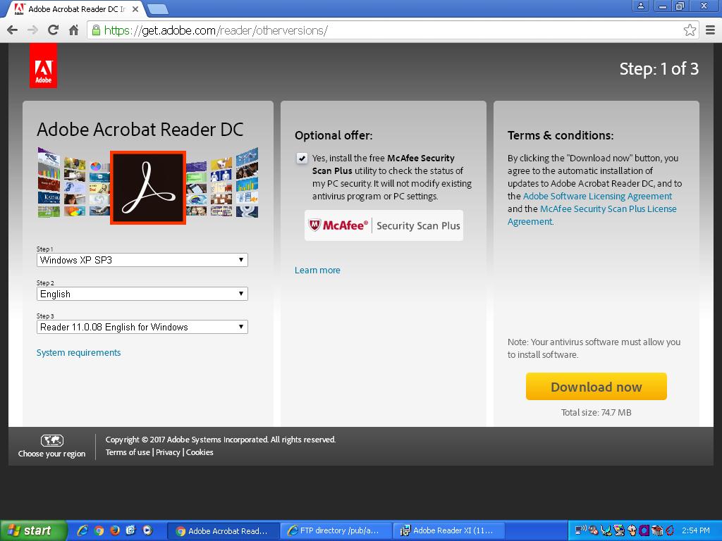 download acrobat reader for windows xp sp3