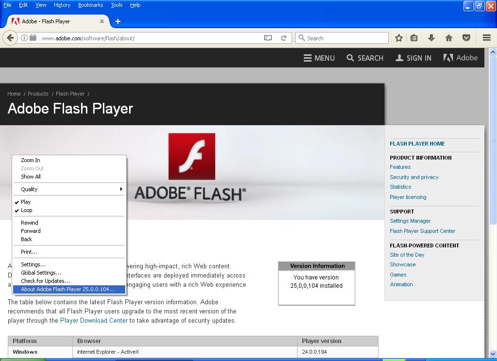 Adobe Flash Player Recorder Firefox Update