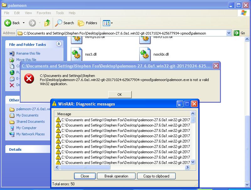 pale moon browser for windows xp