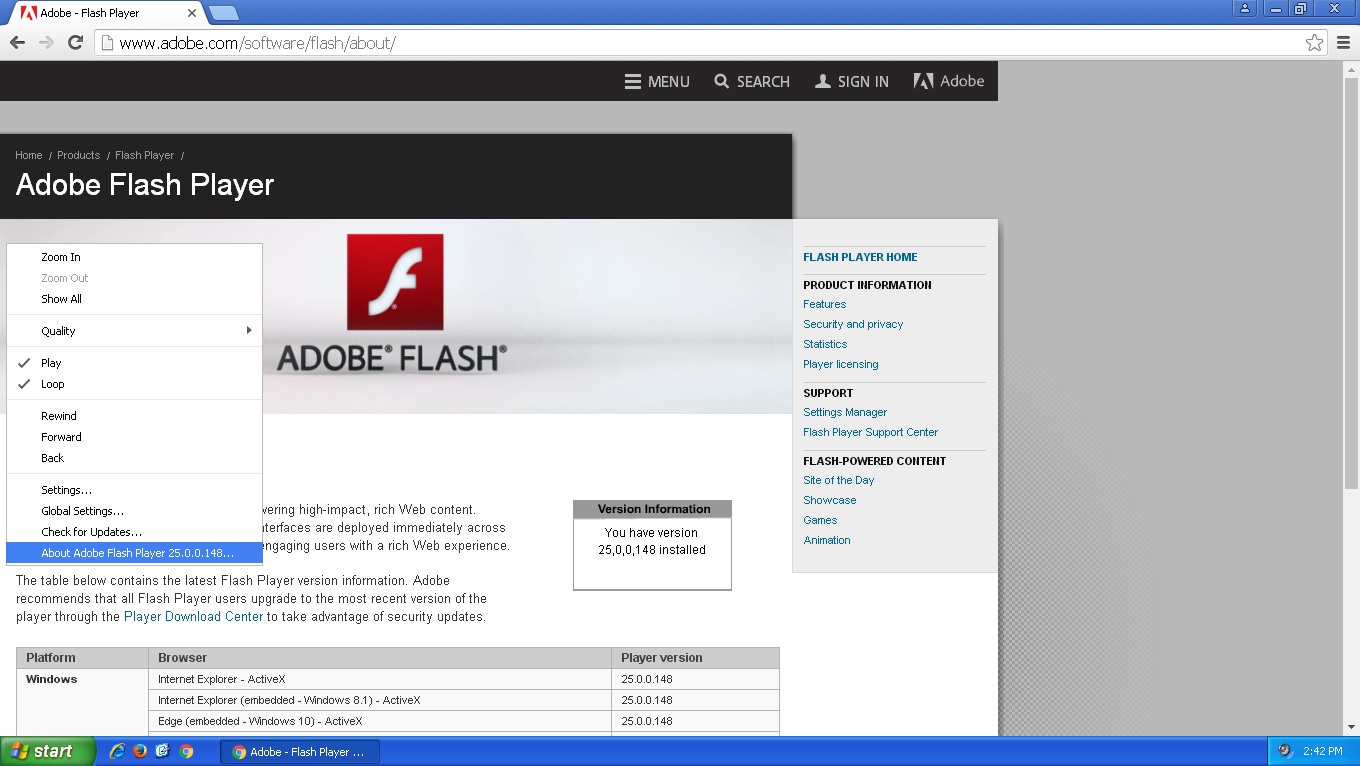 adobe flash player standalone 29