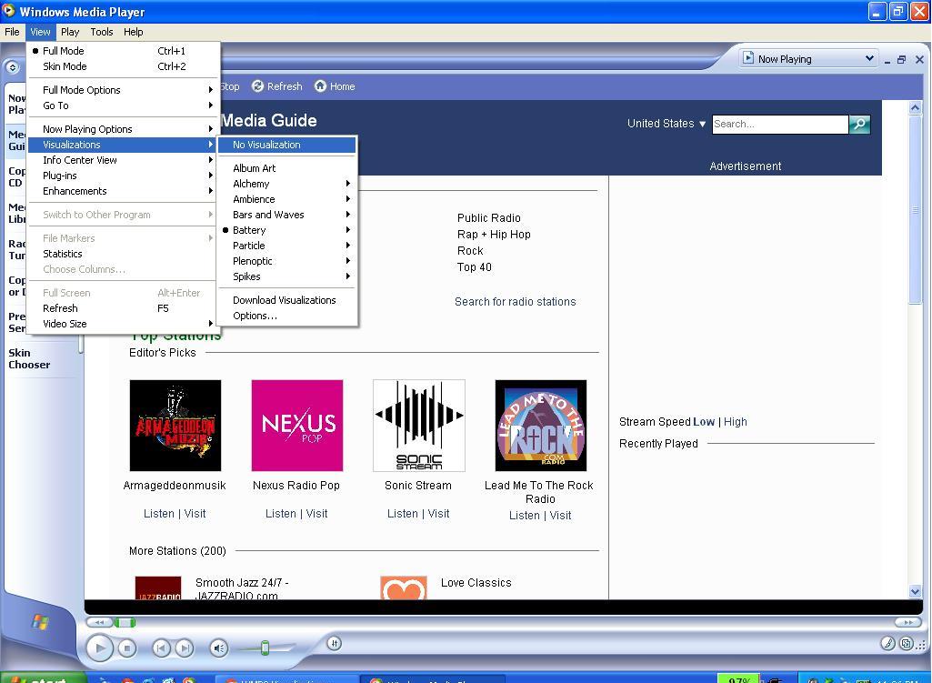 windows media player 9 visualization